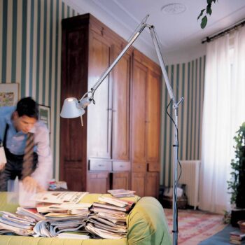 Stojaca lampa Artemide Tolomeo E27 hliník