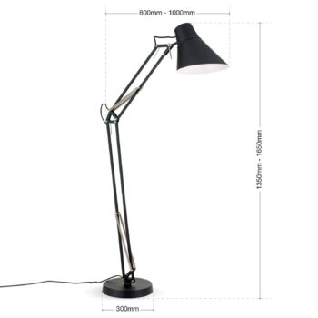 Stojaca lampa Bachelor s nastaviteľnými kĺbmi