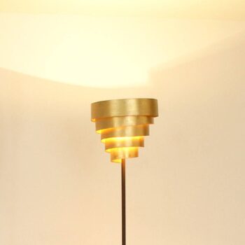 Stojaca lampa Banderole v hnedo-zlatej