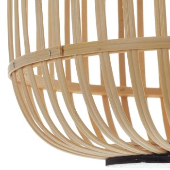 Stojaca lampa Bordesley trojnožka drevené tienidlo