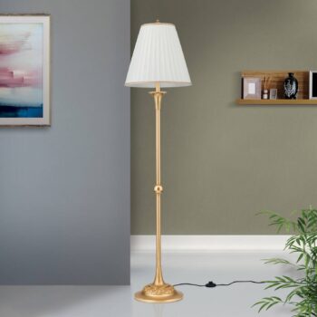 Stojaca lampa Donata s plisovaným tienidlom