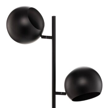 Stojaca lampa Edgar, dvoj-plameňová čierna