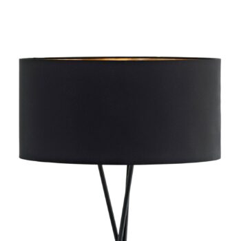 Stojaca lampa Fondachelli s čiernym tienidlom