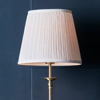 Stojaca lampa Imperia s látkovým tienidlom
