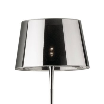 Stojaca lampa London Cromo výška 174 cm chróm/číra