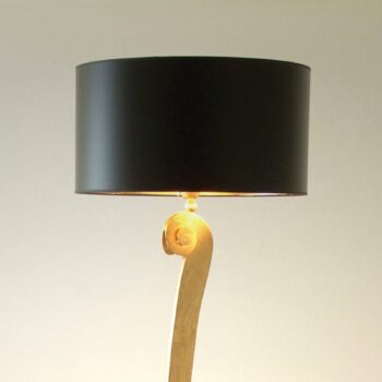 Stojaca lampa Lorgolioso v zlatej-čierna