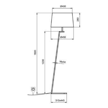 Stojaca lampa Memphis LS textilné tienidlo, biela
