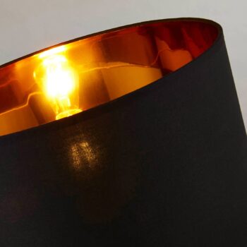 Stojaca lampa Orbit, čierno-zlatá