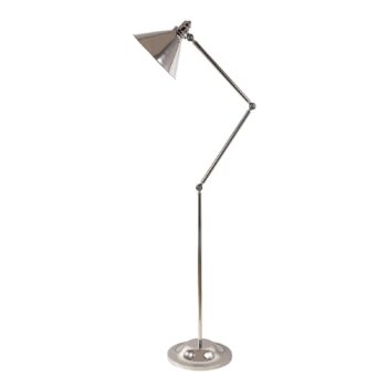 Stojaca lampa Provence, nastaviteľná leštený nikel