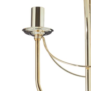 Stojaca lampa Retro, štvor-plameňová zlatý povrch