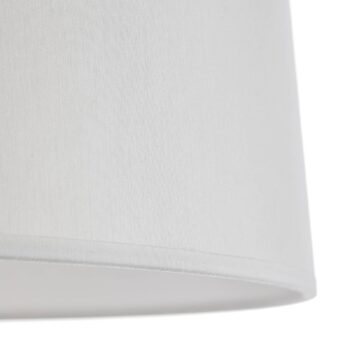 Stojaca lampa Sacha LS z dreva a textilu, biela
