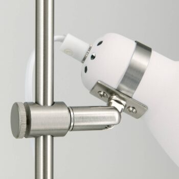 Stojaca lampa School dve bodové svetlá, biele