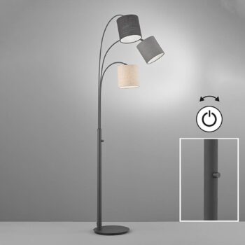 Stojaca lampa Shade, piesková/sivá/čierna, 3-pl.