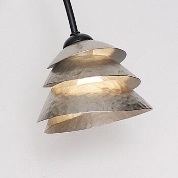 Stojaca lampa Snail One v strieborno-hnedej