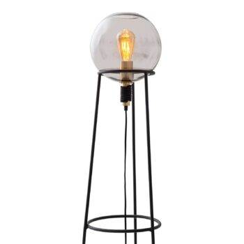 Stojaca lampa Stelo tienidlo tvar sklenenej gule