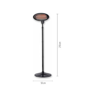 Stojaci ohrievač Glow, IP34, 650W/1 350 W/1 500 W