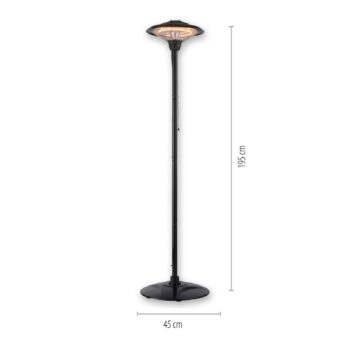 Stojaci ohrievač Glow, IP34, 750 W/1 500 W