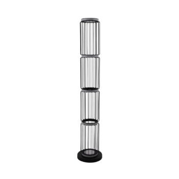 Stojacia LED lampa Cage v klietkovom dizajne