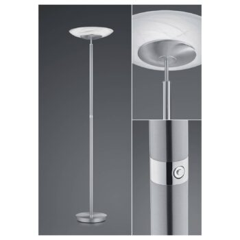 Stojacia LED lampa Findus, 1-plameňová, nikel