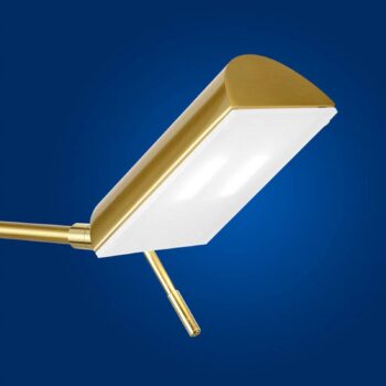 Stojacia LED lampa Graz, mosadz