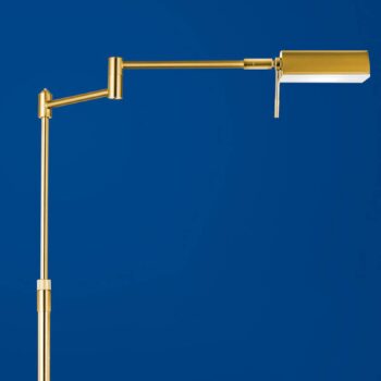 Stojacia LED lampa Graz, mosadz