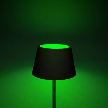 Stojacia LED lampa Pomezia exteriér, USB, čierna