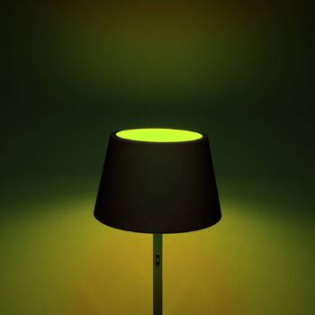 Stojacia LED lampa Pomezia exteriér, USB, čierna
