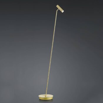 Stojacia LED lampa Tom, stmievateľná, mosadz