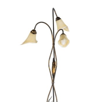 Stojacia lampa Alga, 3 svetlá, železo, sklo, Florentine