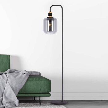 Stojacia lampa Ando so skleneným tienidlom
