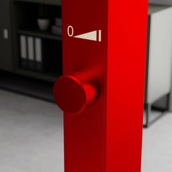 Stojacia lampa Arcchio LED Logan Basic, červená, 6 000 lm, stmievateľná