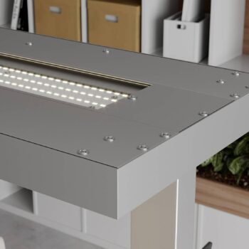 Stojacia lampa Arcchio LED Logan Basic, strieborná, 6 000 lm, stmievateľná