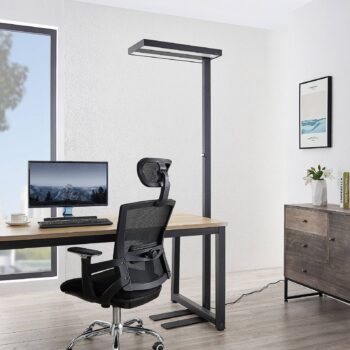 Stojacia lampa Arcchio LED Logan Pro, čierna, senzor, stmievateľná