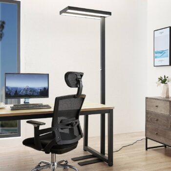 Stojacia lampa Arcchio LED Logan Pro, čierna, senzor, stmievateľná