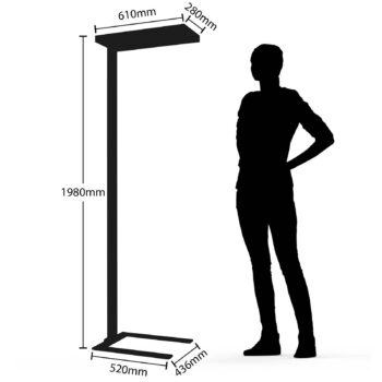 Stojacia lampa Arcchio LED Logan Ultra, 4 000K, senzor, stmievateľná