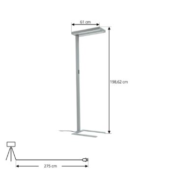 Stojacia lampa Arcchio LED Logan Ultra HCL, CCT, senzor, stmievateľná
