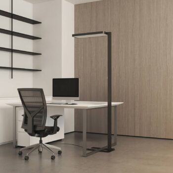 Stojacia lampa Arcchio LED Timon, 54 W, čierna, výška 195 cm