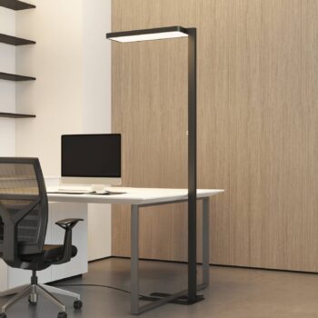 Stojacia lampa Arcchio LED Timon, 54 W, čierna, výška 195 cm