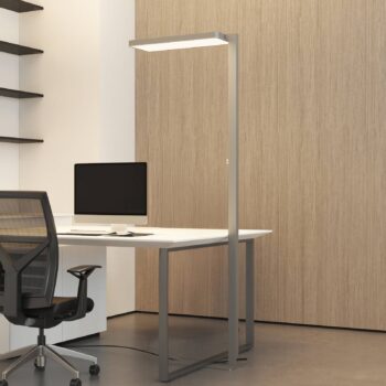 Stojacia lampa Arcchio LED Timon, 54 W, strieborná, výška 195 cm