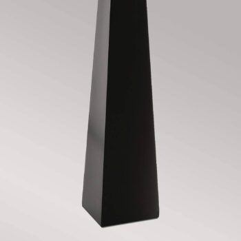Stojacia lampa Ascent, čierna, biele tienidlo