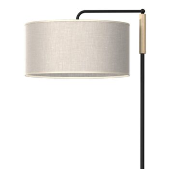 Stojacia lampa Atlanta s plátnovým tienidlom