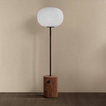 Stojacia lampa Audo JWDA, červený travertín, výška 150 cm, stmievateľné