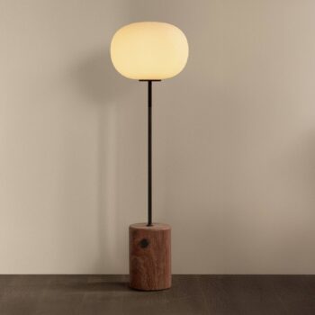 Stojacia lampa Audo JWDA, červený travertín, výška 150 cm, stmievateľné