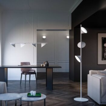 Stojacia lampa Axolight Orchid LED, biela