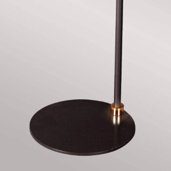 Stojacia lampa Balance, čierna/mosadz, čierne tienidlo
