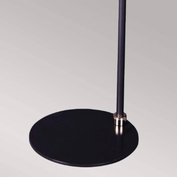 Stojacia lampa Balance, čierna/niklová, biele tienidlo