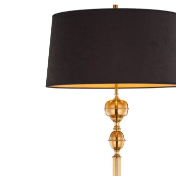 Stojacia lampa Baranio s látkovým tienidlom