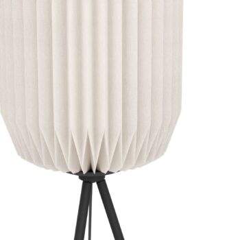 Stojacia lampa Belgrave, výška 141,5 cm, čierna/biela, kov
