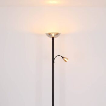 Stojacia lampa Blade, výška 178 cm, čierna/dymová farba, 2 svetlá.