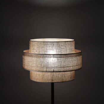 Stojacia lampa Calisto, juta, valec, prírodná hnedá, výška 155 cm